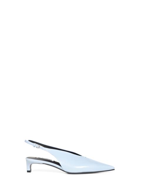 Jil Sander Jil Sander Women Powder Blue Leather Pointed Slingback Pumps