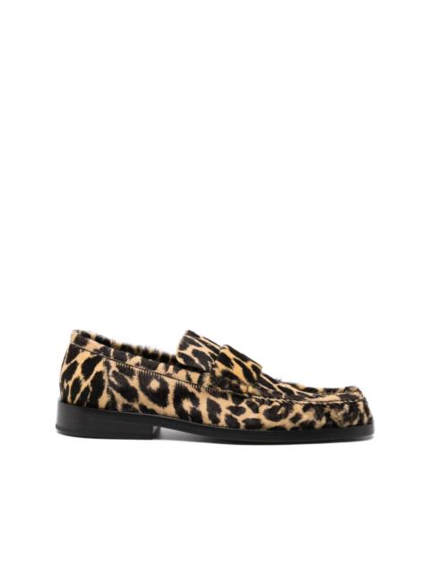 Jil Sander leopard-print loafers