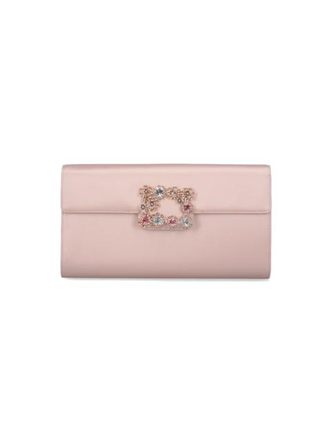 Roger Vivier 'EFFLORESCENCE' SATIN CLUTCH BAG