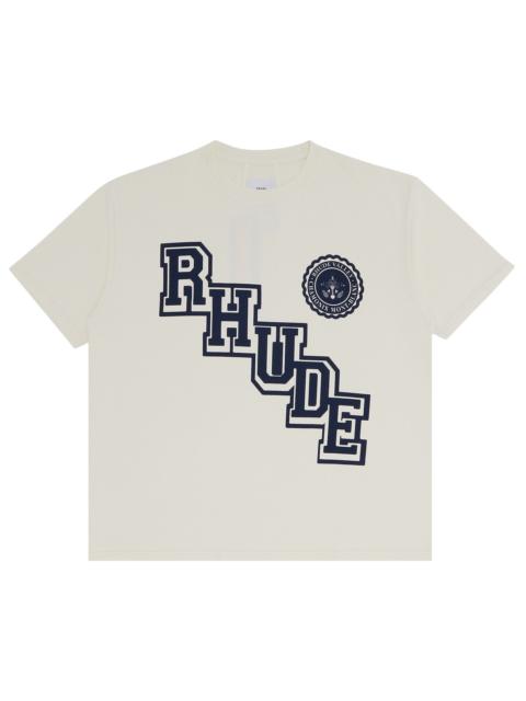 Rhude Rhude Collegiate Crest Tee 'Vintage White'