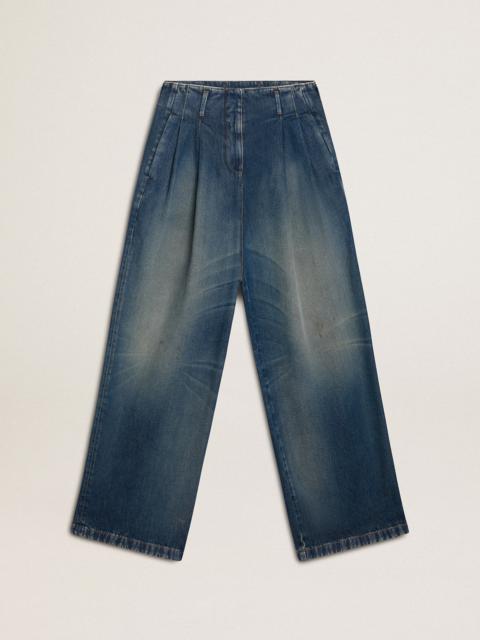 Golden Goose Women’s wide-leg medium wash CNY jeans