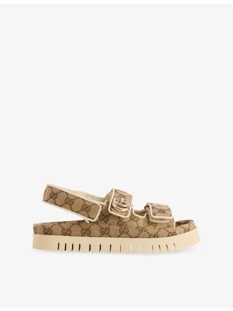 GUCCI New Marmont GG Canvas Sandals