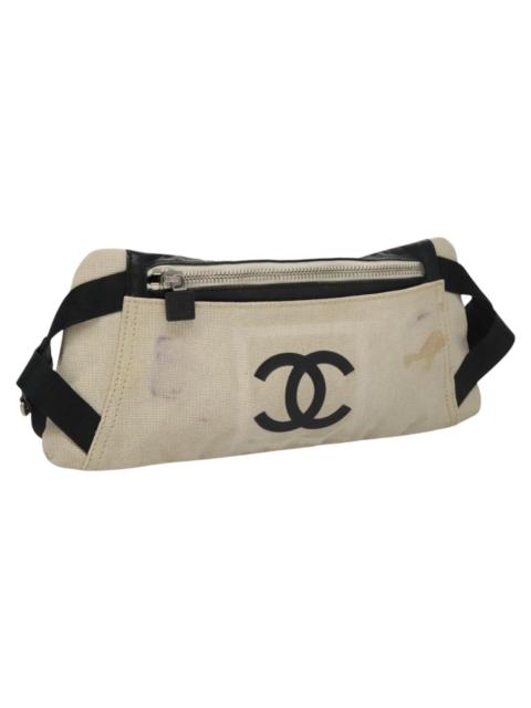 CHANEL CHANEL Sports Shoulder Bag Canvas Beige