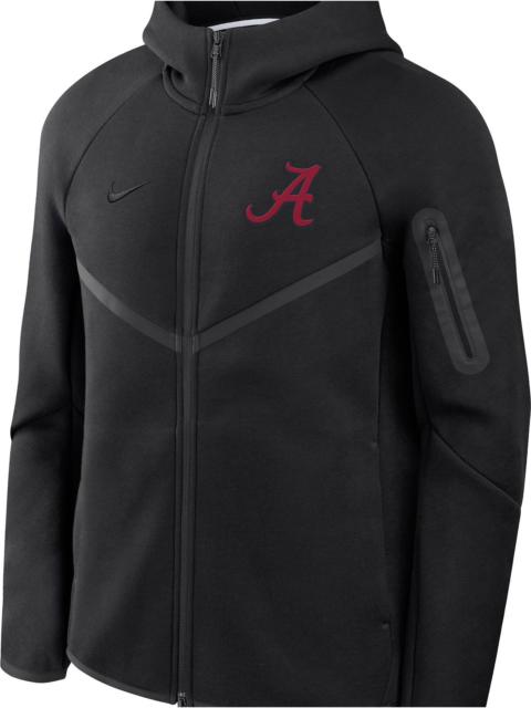 Nike Nike Men's Alabama Crimson Tide Black Tech Fleece Full-Zip Hoodie