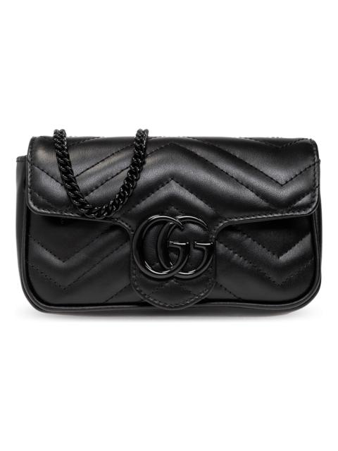 GUCCI (WMNS) Gucci GG Marmont Matelasse Super Mini Bag 'Black' 476433-AABZK-1000