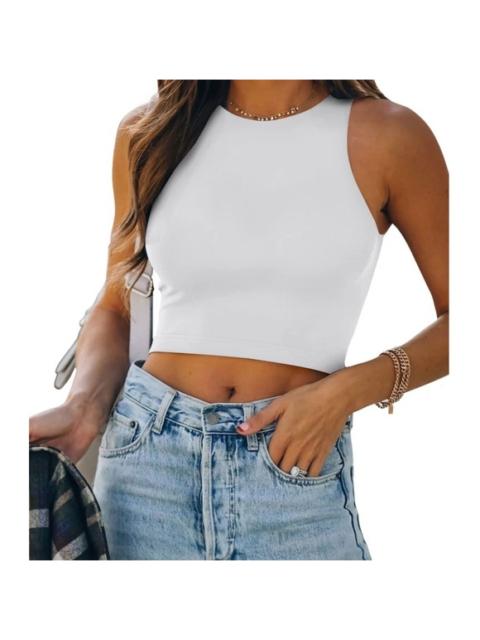 Other Designers NWT REORIA Crop Tops Seamless Double Lined Racerback‎ Cropped Basic Tank XL