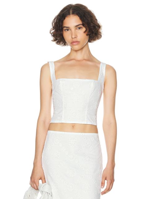 HELSA Eyelet Corset Top