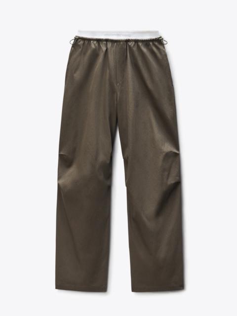 Alexander Wang mid-rise track pant in cotton twill