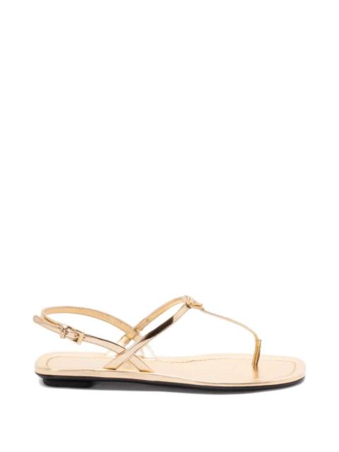 Prada Prada Women Patent Leather Flat Thong Sandals