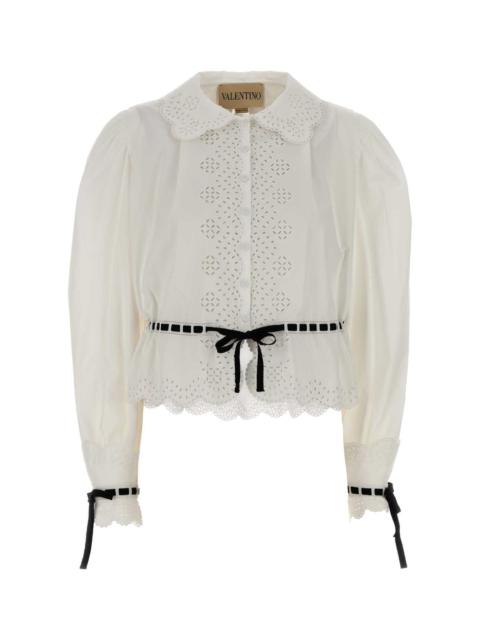 Valentino Valentino Garavani Women White Poplin Shirt