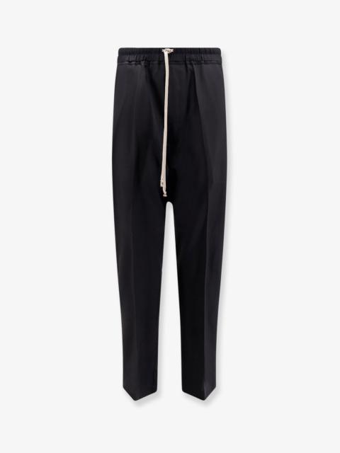 Rick Owens Rick Owens Men Drawstring Long Certified Virgin Wool Trousers