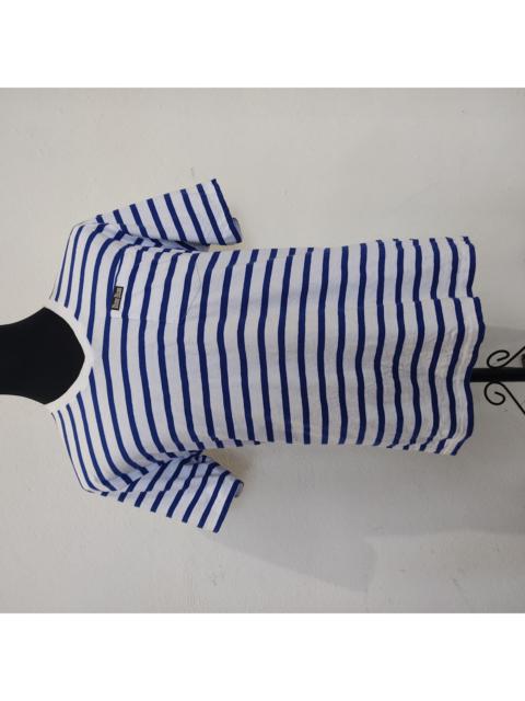 Blue Blue Japan BLUE BLUE Japan Single Pocket Stripes Mens T-Shirt