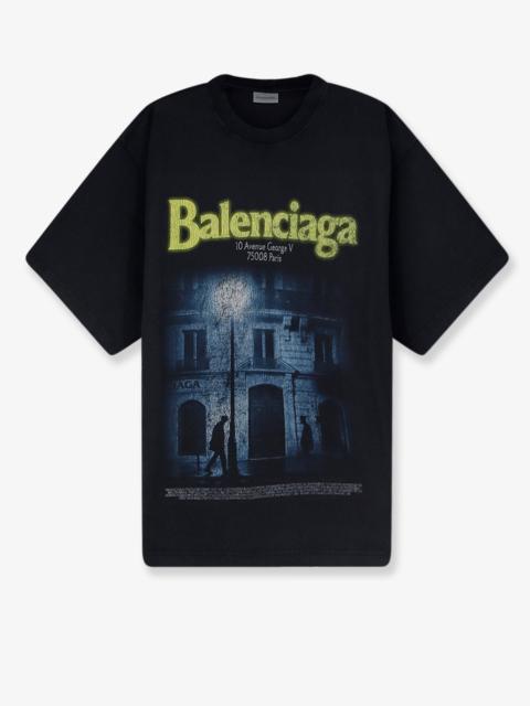 BALENCIAGA Balenciaga Cotton T-Shirt With Front Logo Print