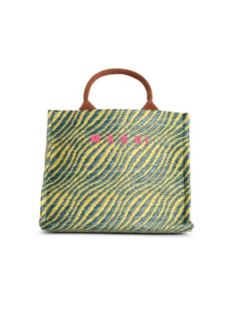 Marni Marni Small Tote Bag Multicolor Natural Raffia Effect