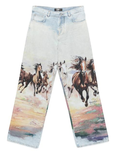AMIRI horse-print jeans