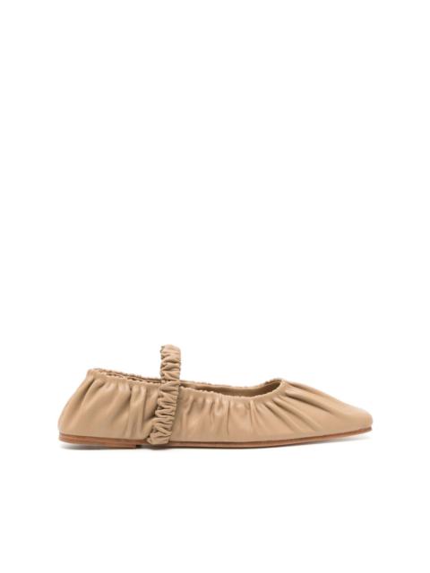 Zadie leather ballerina shoes