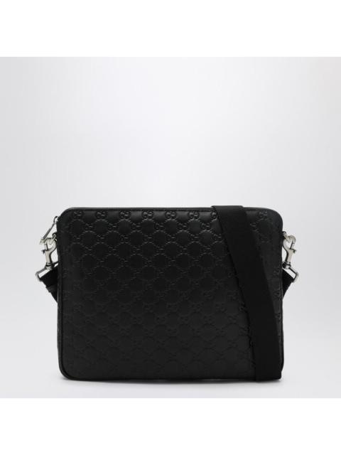 GUCCI Gucci Medium Black Gg Emblem Shoulder Bag Men