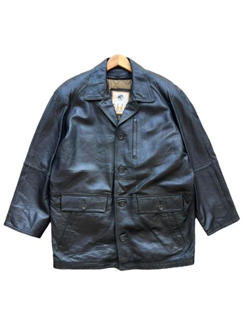 Other Designers Vintage 90s Men’s Robo Black Leather Coat Jacket
