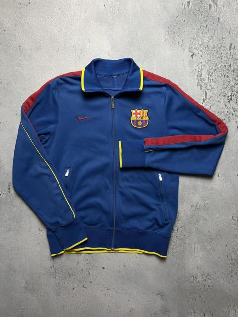 Nike ⚽️ Vintage Nike FCB Barcelona Big Logo Y2K Soccers Zipper 00s