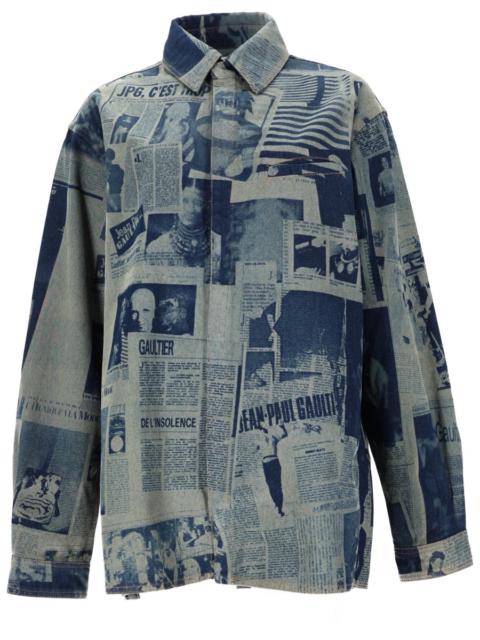 Jean Paul Gaultier Jean Paul Gaultier Women Shirt With "Newspaper" Print