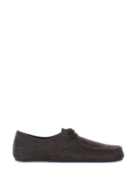Jil Sander Jil Sander Men Dark Grey Suede Lace-Up Shoes
