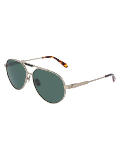 FERRAGAMO Ferragamo Green Pilot Men's Sunglasses SF327S 711 62