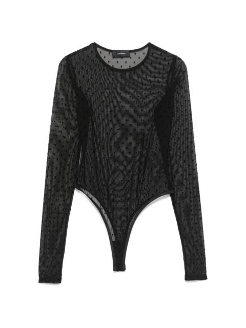 polka-dot bodysuit