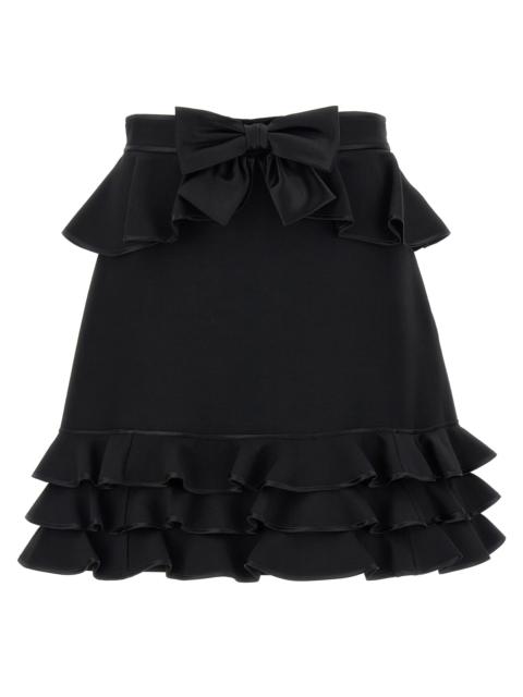 Valentino Valentino Garavani Crepe Couture Skirt Skirts Black