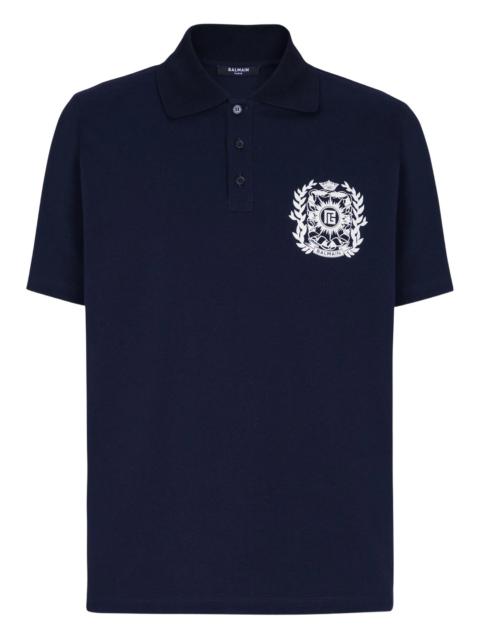 Balmain Emblem Cotton Polo