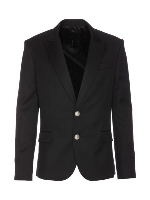 Flap-pocketed Single-breasted Blazer