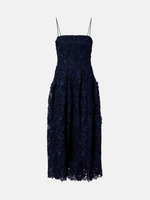 ROTATE Lace midi dress
