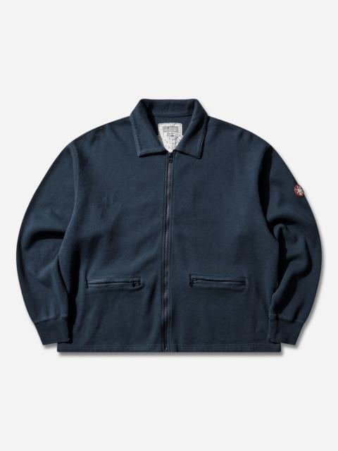 Cav Empt Men's DBL Knit Collared Zip Up Sweatshirt Navy