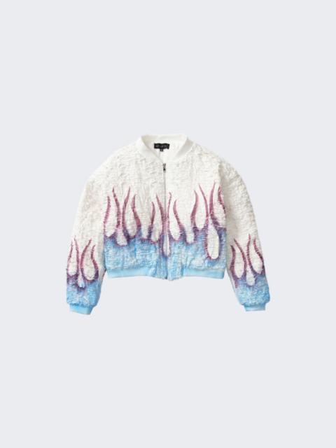 WHO DECIDES WAR Husk Flame Bomber Jacket Cloud, Multi