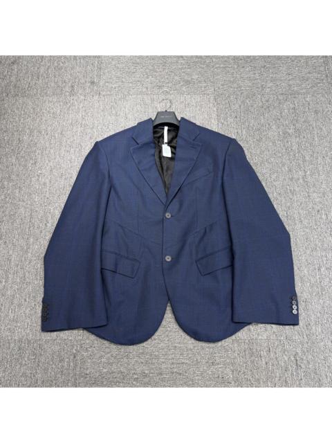 BALENCIAGA Balenciaga Plaid Padded Shoulder Wool Blazer