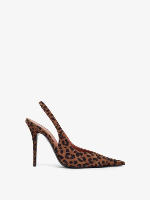 Amina Muaddi Anok 105 leopard suede slingbacks