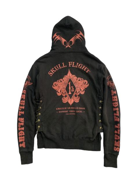 Japanese Brand SKULL FLIGHT Rider Affliction Flak Sweater