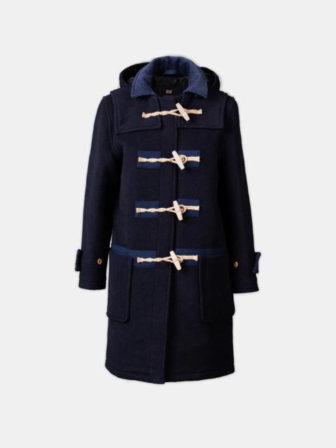 GLOVERALL Women's Collared Alison Duffle Coat Navy