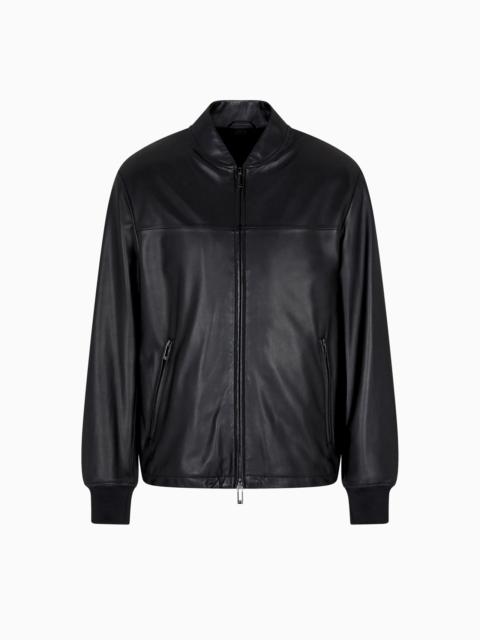 EMPORIO ARMANI GLOVE-LIKE NAPPA LAMBSKIN BLOUSON