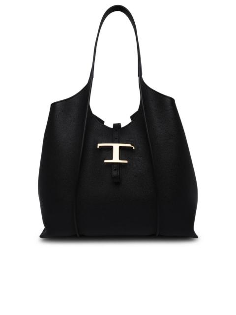 Tod's Tod's Timeless Black Leather T Bag Women