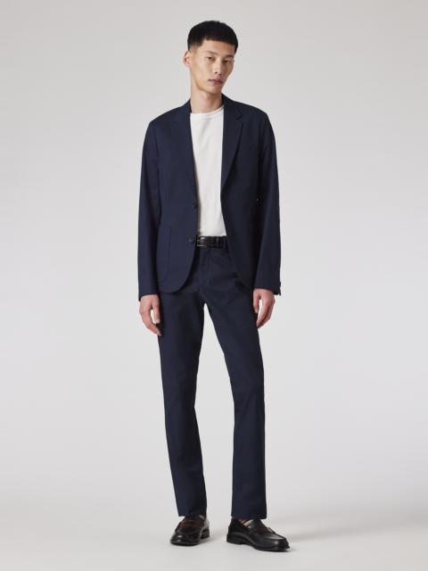 Paul Smith Mid-Fit Navy Stretch Organic Cotton Suit