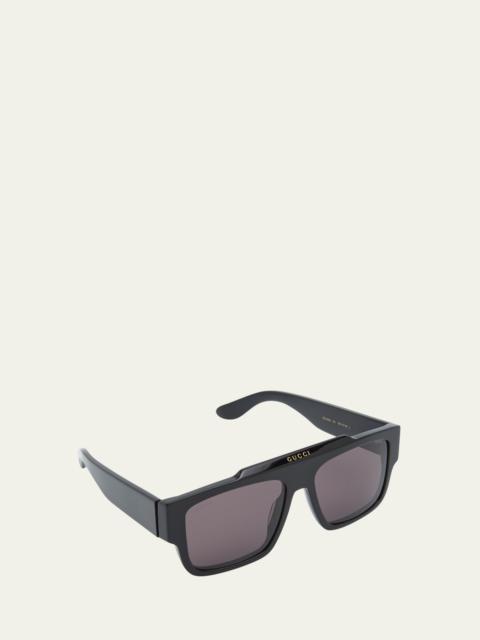Men's GG1460Sm Acetate Rectangle Sunglasses