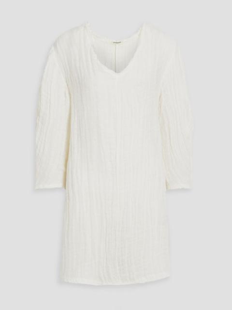 BY MALENE BIRGER Miya frayed linen-gauze mini dress