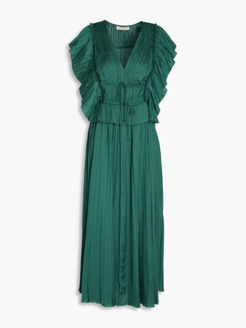 ULLA JOHNSON Letty satin midi dress
