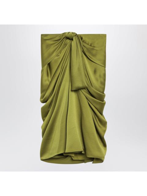 Chloé Chloe Green Draped Silk Skirt Women