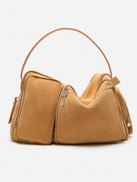 Acne Studios Camero Hotel suede shoulder bag - Sesame beige
