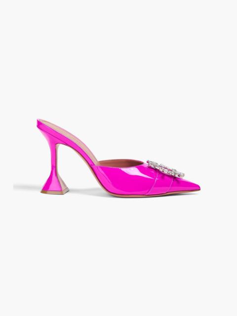 Amina Muaddi Begum crystal-embellished patent-leather mules