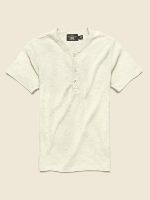 RRL by Ralph Lauren Waffle-Knit Henley - Paper White