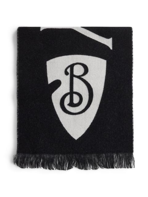 Burberry Burberry Women Black And White Wool Reversible Scarf