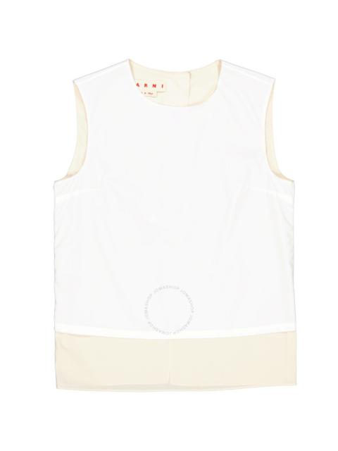 Marni Ladies Layered Sleeveless Cotton Top