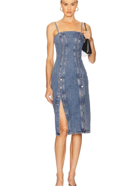 Fleur du Mal Snap Midi Dress